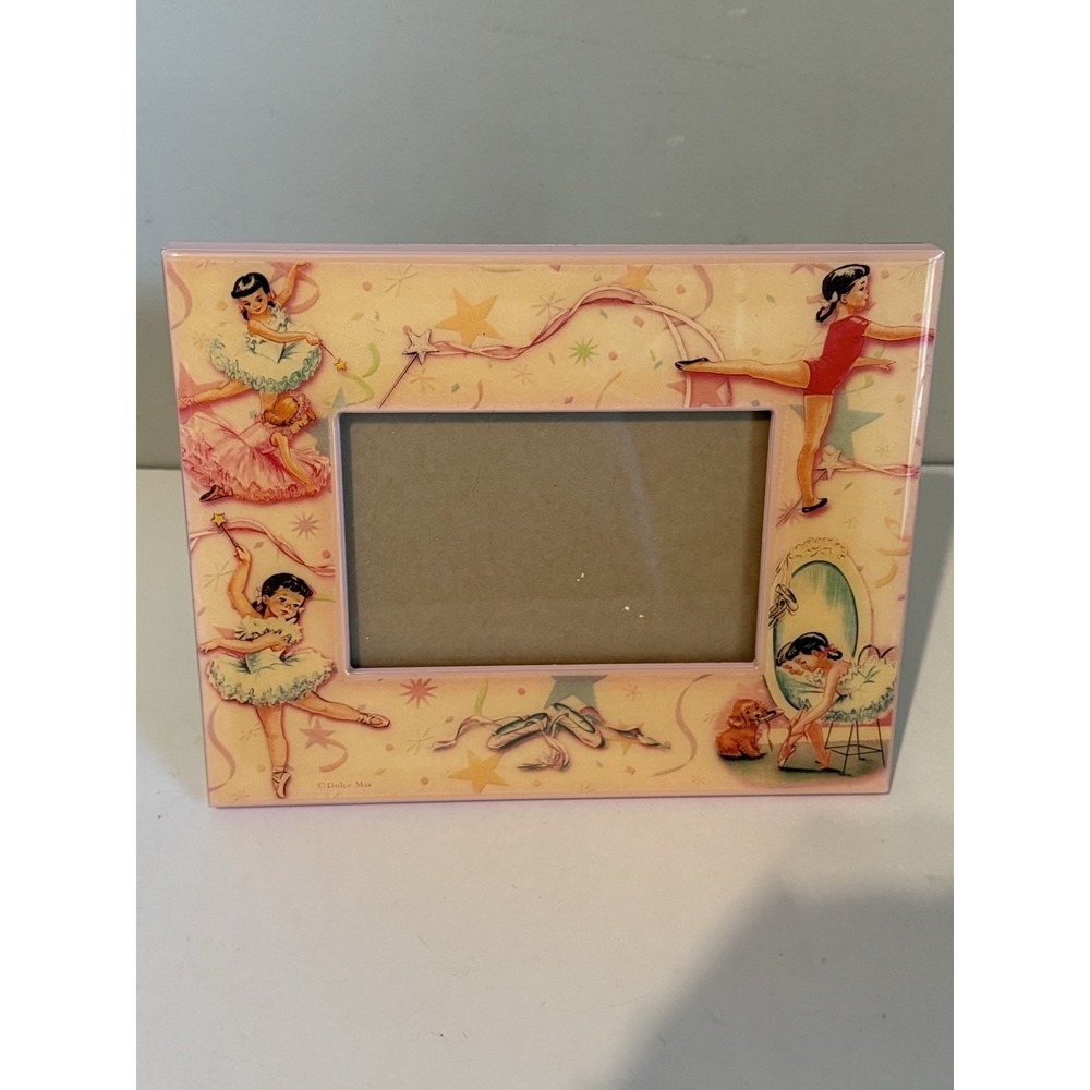 Dolce Mia Handmade Dancing Ballerinas Retro Print Picture Frame